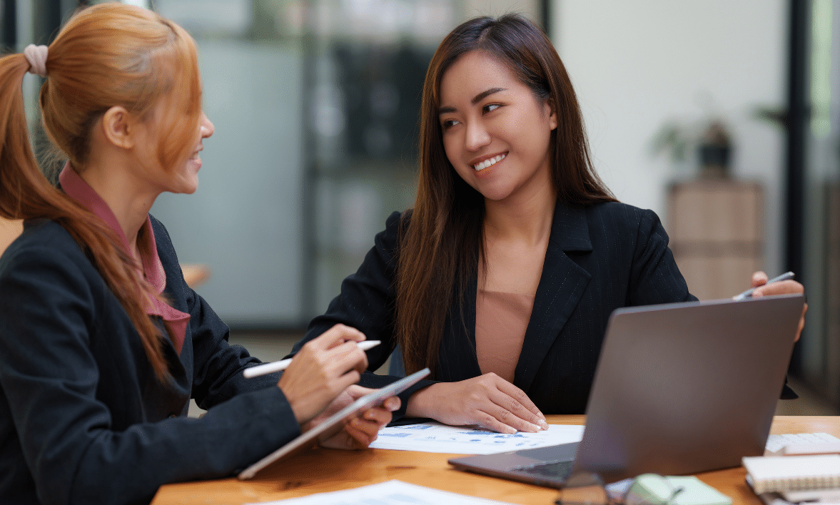 Image of happy professional who has reduced payroll admin